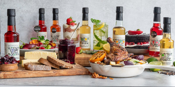 Womersley's range of Fruit and Herb Vinegars and Jams on Alvio