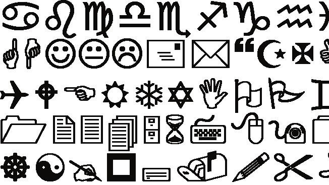 Emoji Day – the Wingdings font.