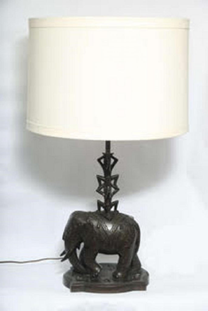 bronze elephant table lamp