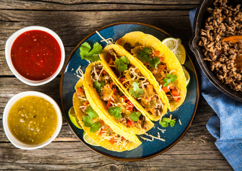 Prepared tacos as example of adding texture to meals