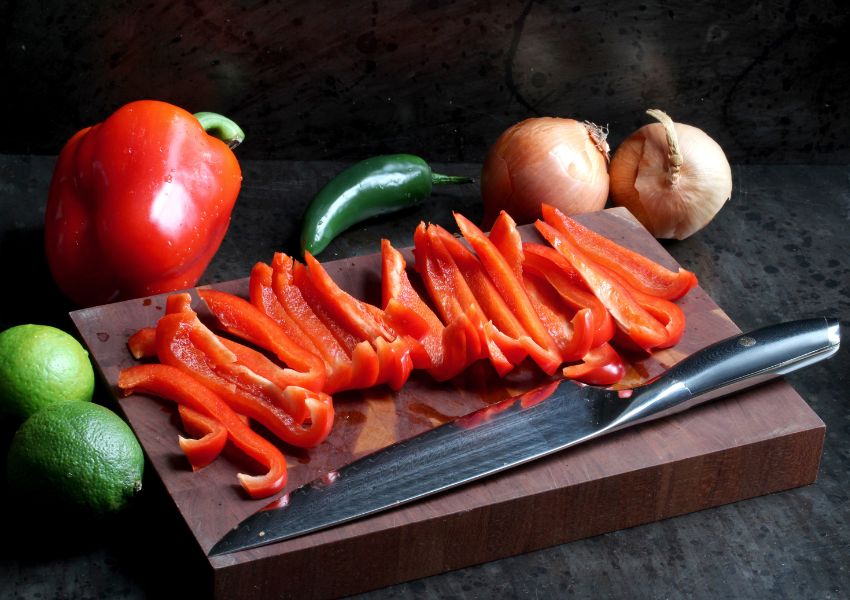 F.N. Sharp Chef's Knife With Fajita Veggies