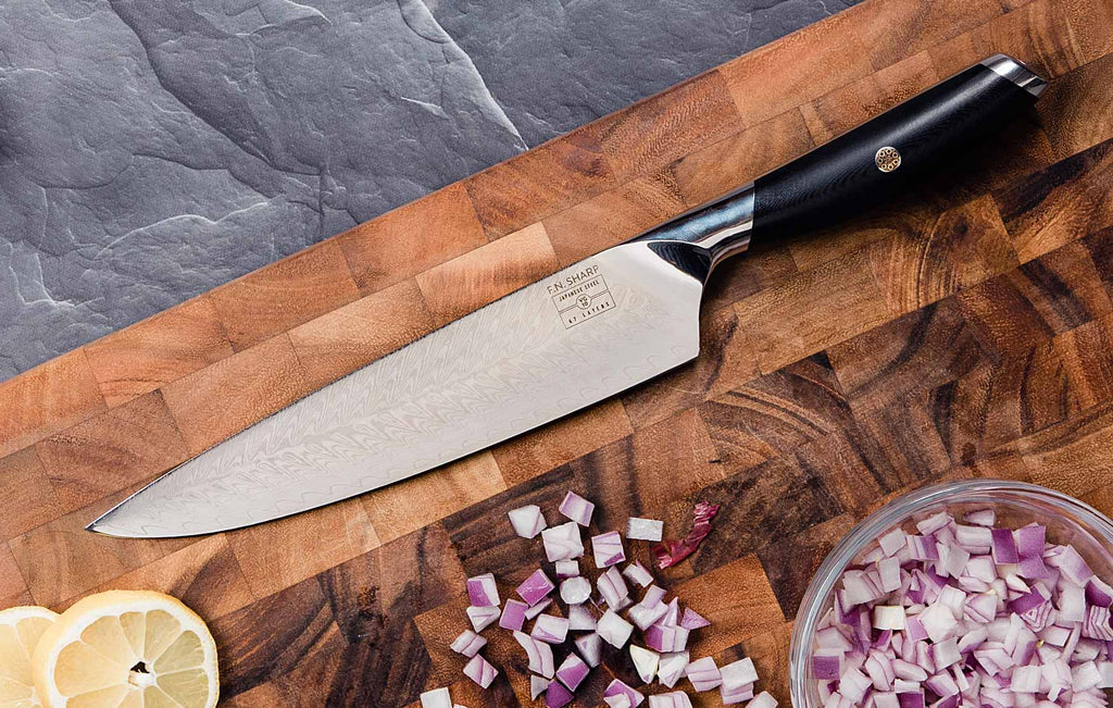 Fukep Steak knives Set of 4, Super-Sharp 5 Inch Damascus Steak Knife Set,  Japanese VG10 Core Steel 73 Layers - Non-Serrated Steak Knives with Case