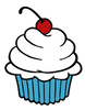 Cupcake Blue