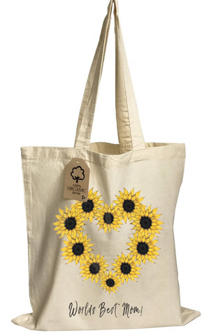 Yellow Heart Large Tote Bag