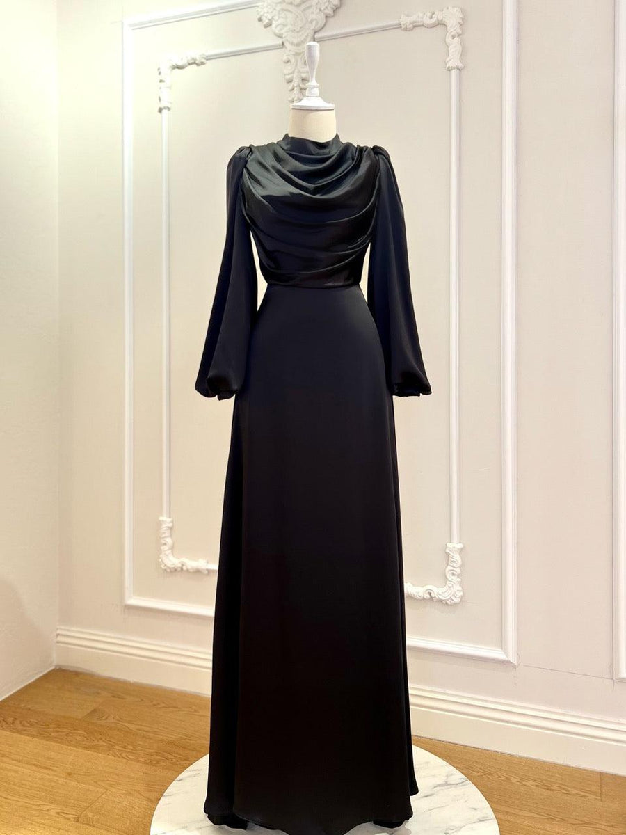 Bella Islamic Clothing Evening Dress - Black – ModaZehrada