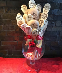 Spoons in a vase for presentation