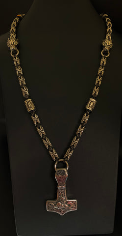 Mjolnir chainmail necklace