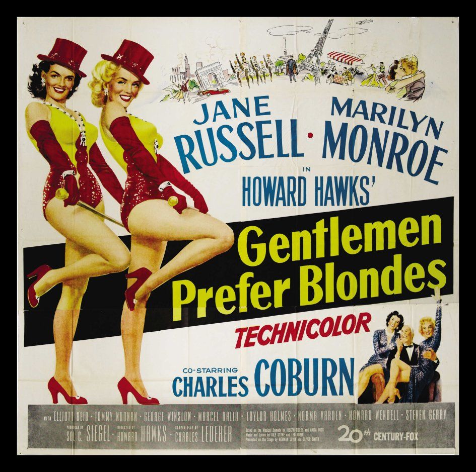 Gentlemen prefer blondes movie poster