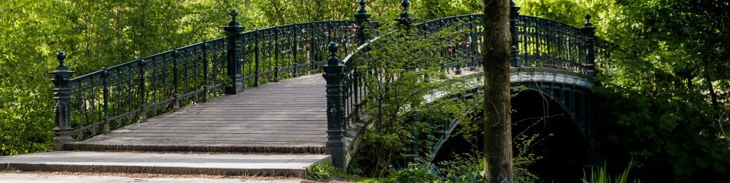 Architectural bridge in the Vondelpark