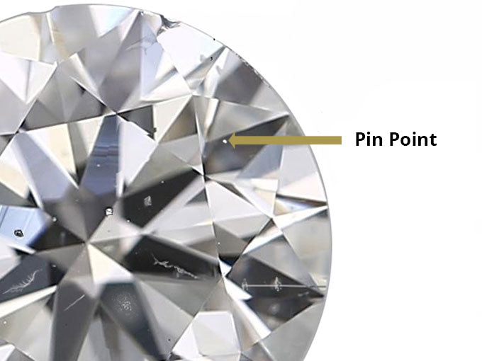 pinpoint inclusion in a diamond