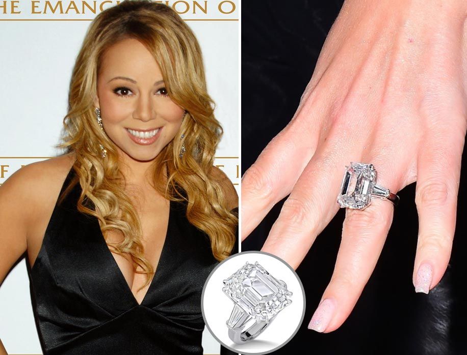 mariah carey's emerald engagement ring