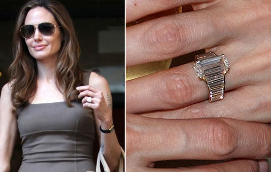 Angelina Jolie Emerald engagement ring