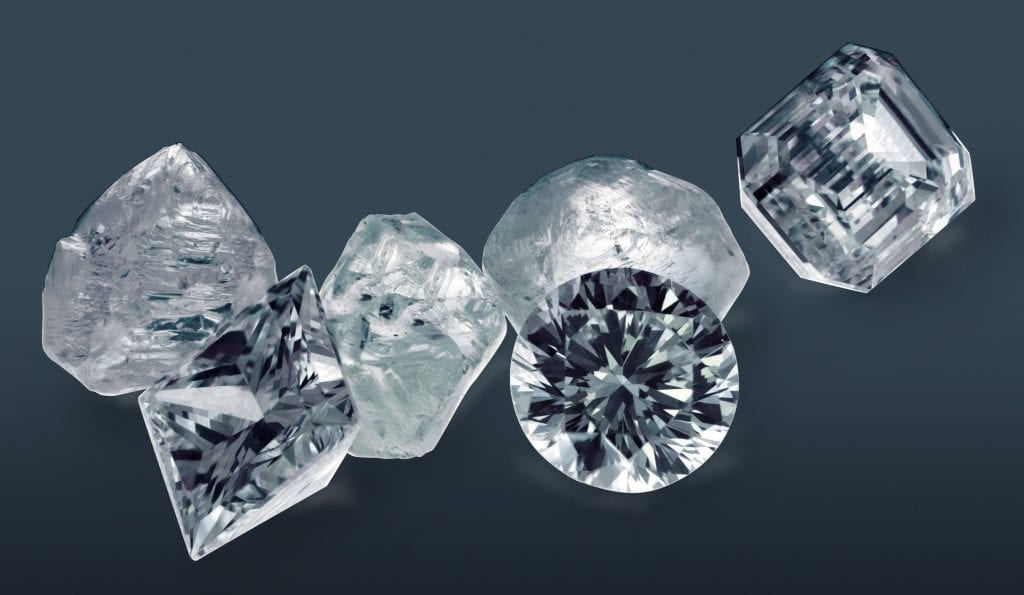 rough and polished diamonds by royal coster