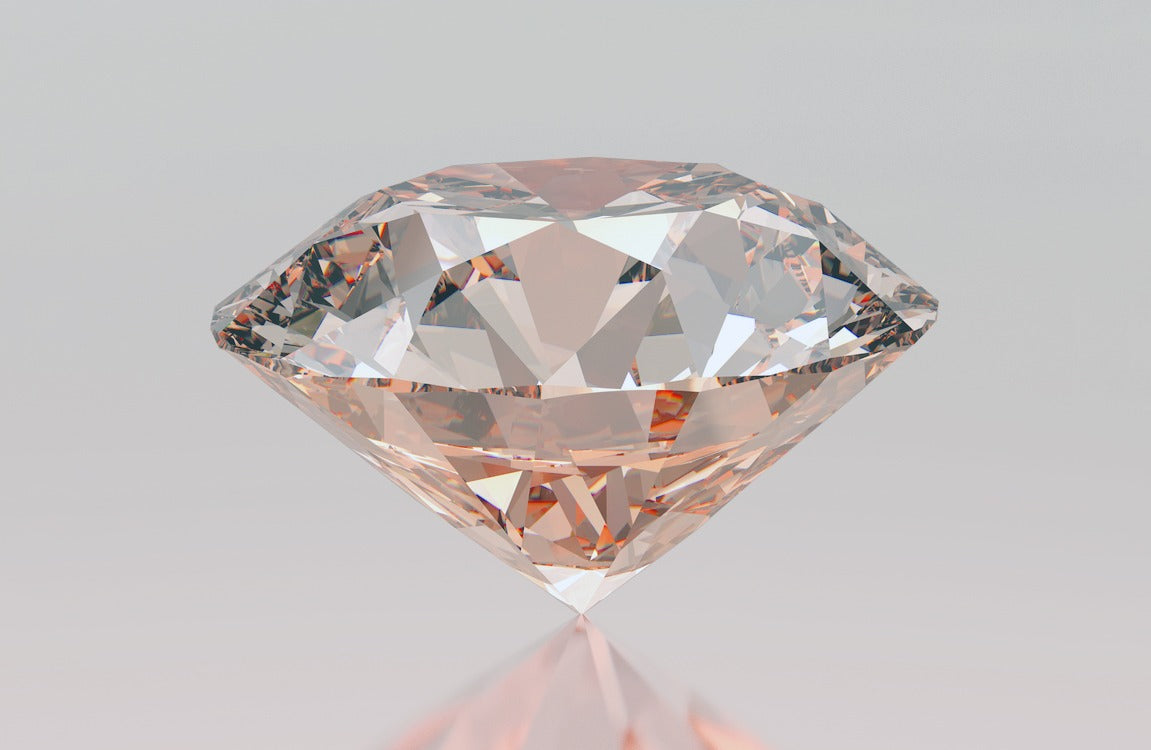 Example of a light pink brownish diamond