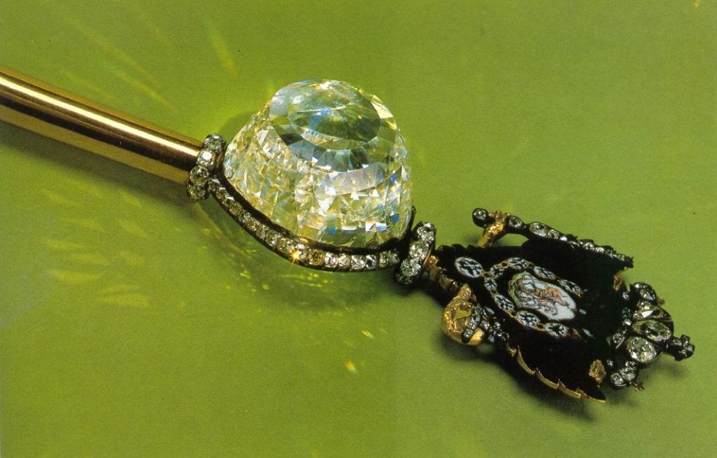The Orloff Diamond mounted in scepter