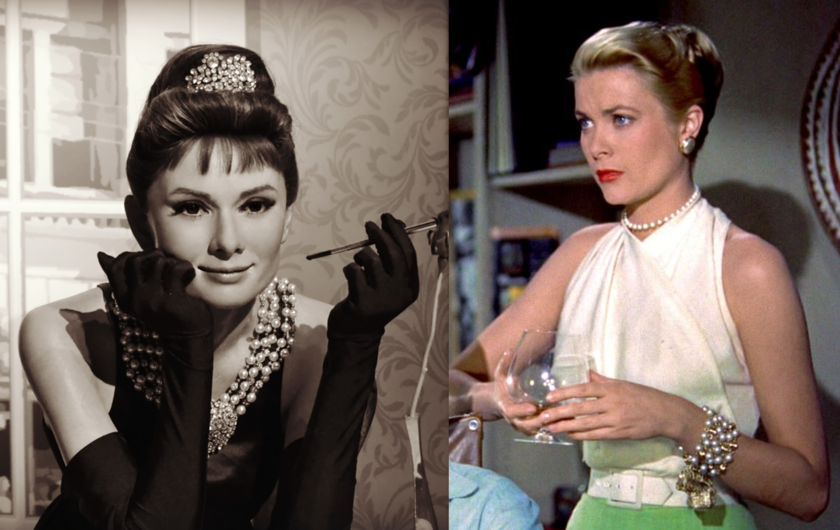 Audrey Hepburn and Grace Kelly vintage jewelry