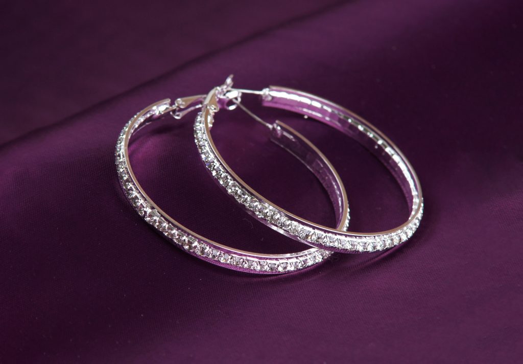 diamond hoop earrings