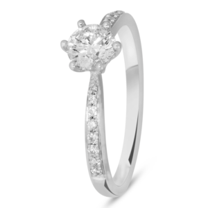 diamond ring, engagement, white gold, diamonds