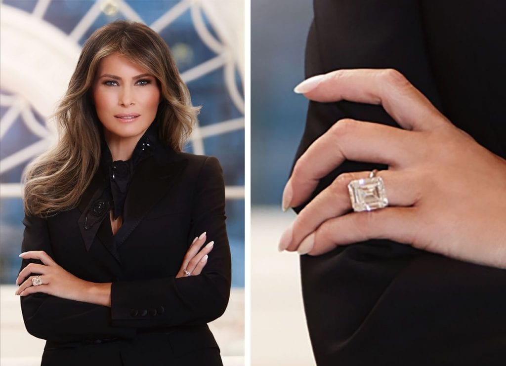 melania trump emerald ring