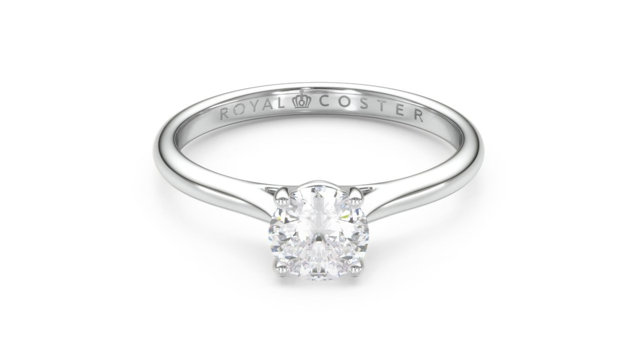 The Cathedral Basket Diamond Ring - 18k white gold setting with a grade I diamond