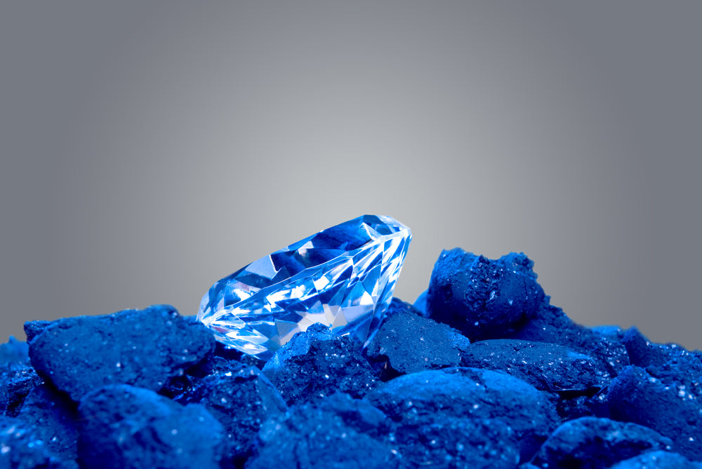 blue gem among blue rocks