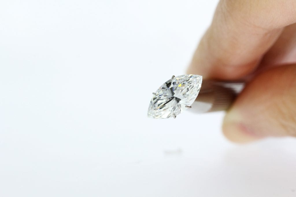 marquise cut diamond in spider