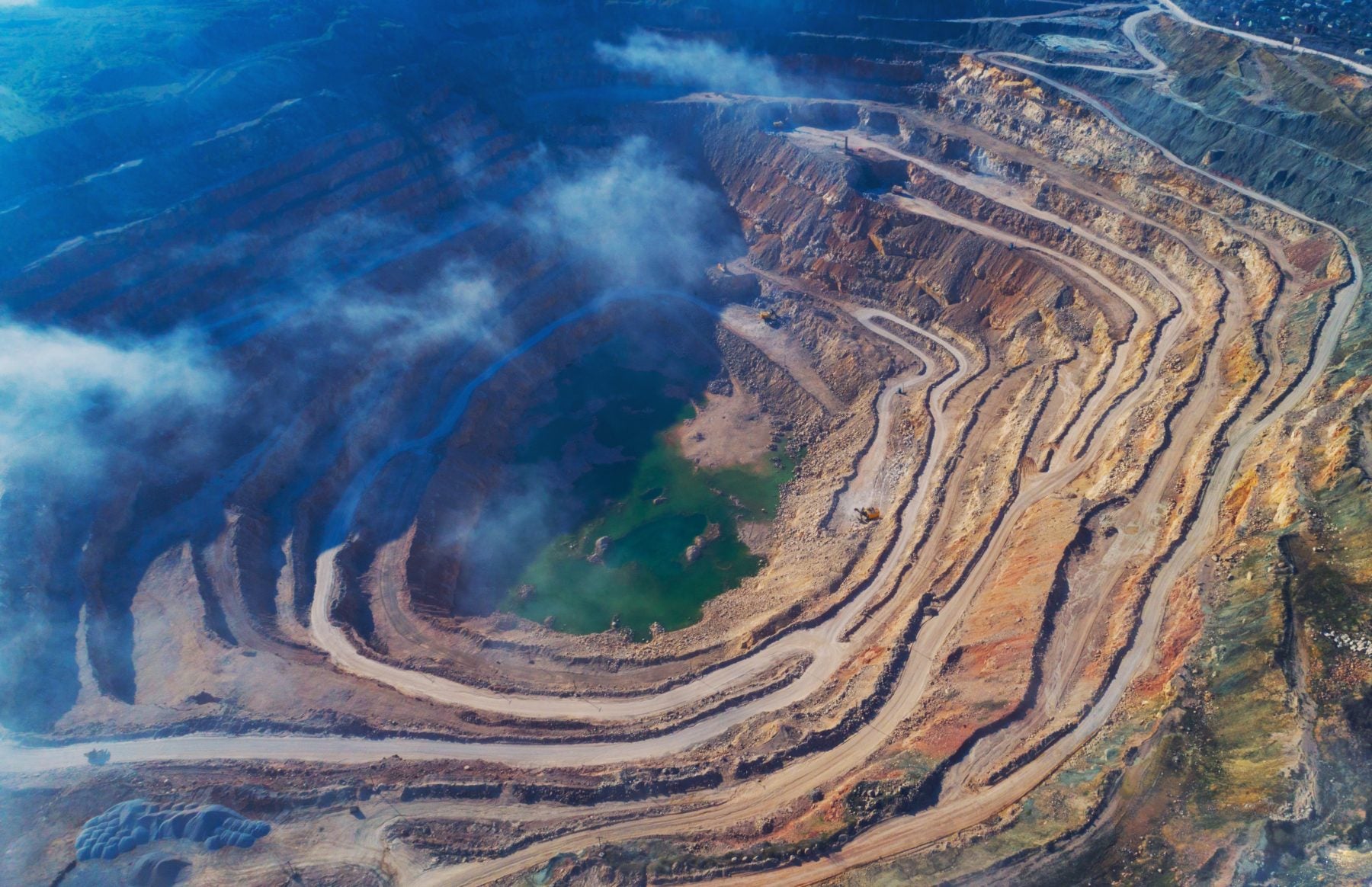 Diamond mine viewed from above