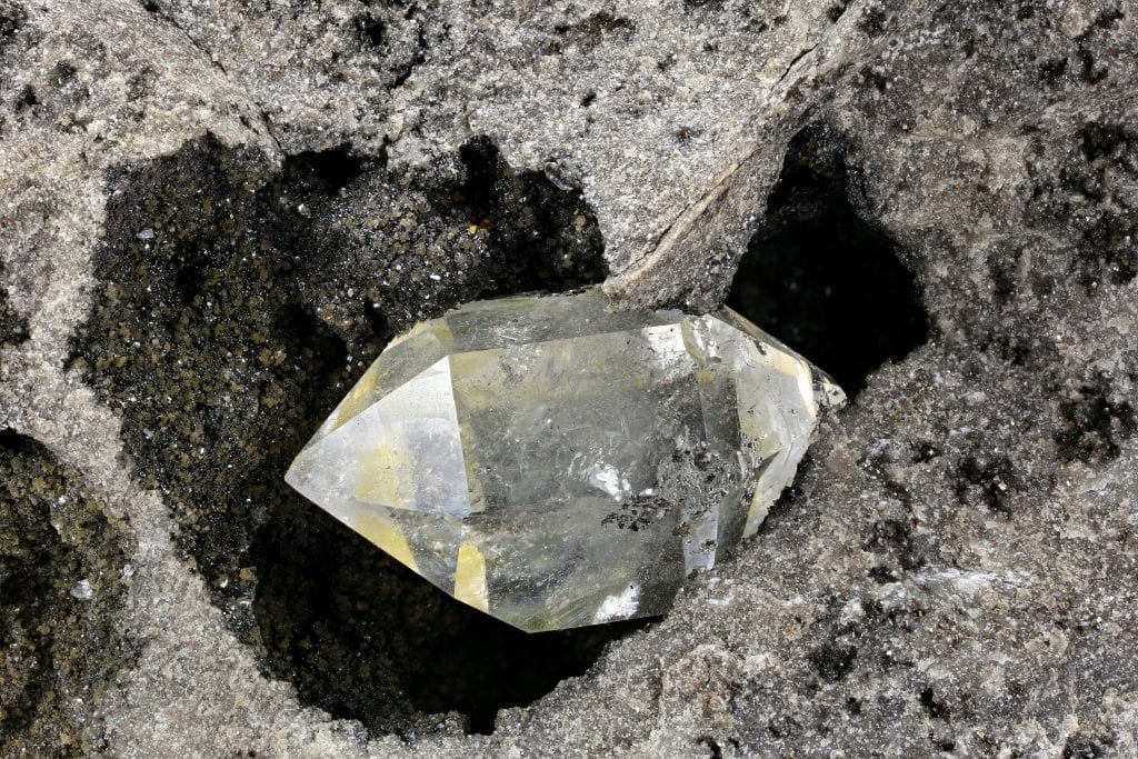 rough diamond with major imperfections and low clarity