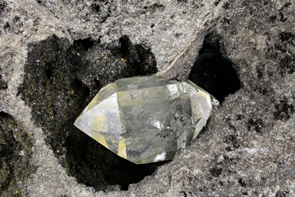 rough diamond with inclusions
