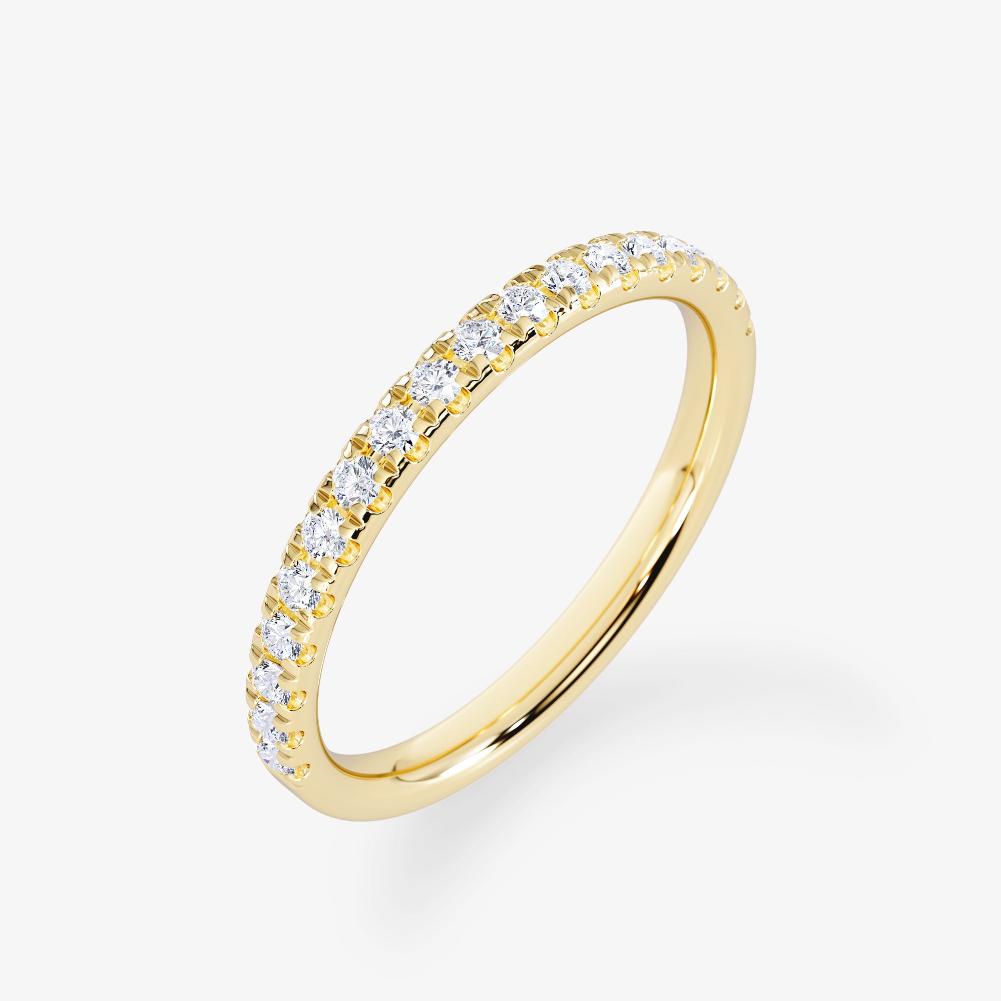 18K Gold 0.30 Carat Half Eternity Diamond Wedding Ring - Royal Coster Diamonds