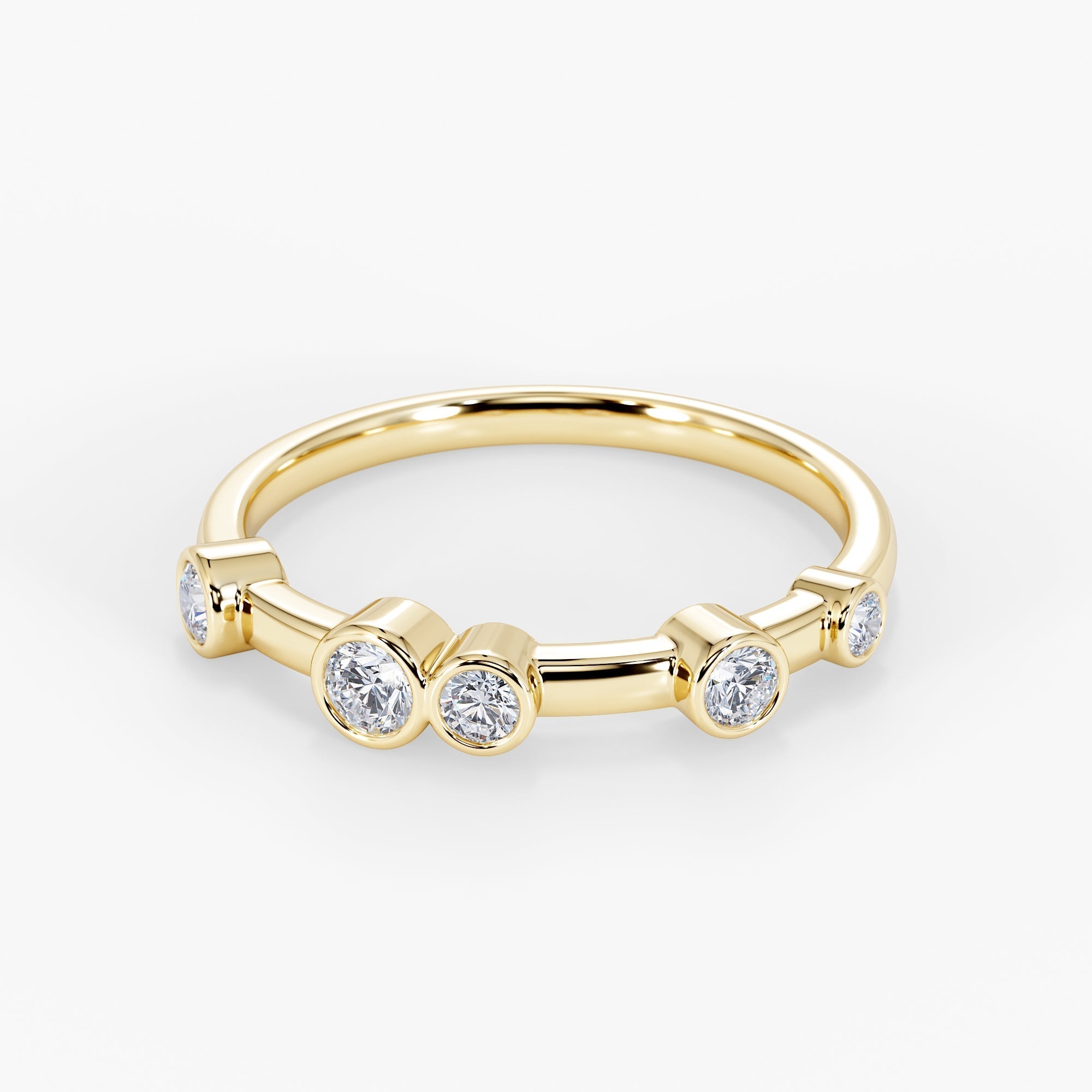 Luna Raindrop Mini Ring 18K Yellow Gold - Royal Coster Diamonds