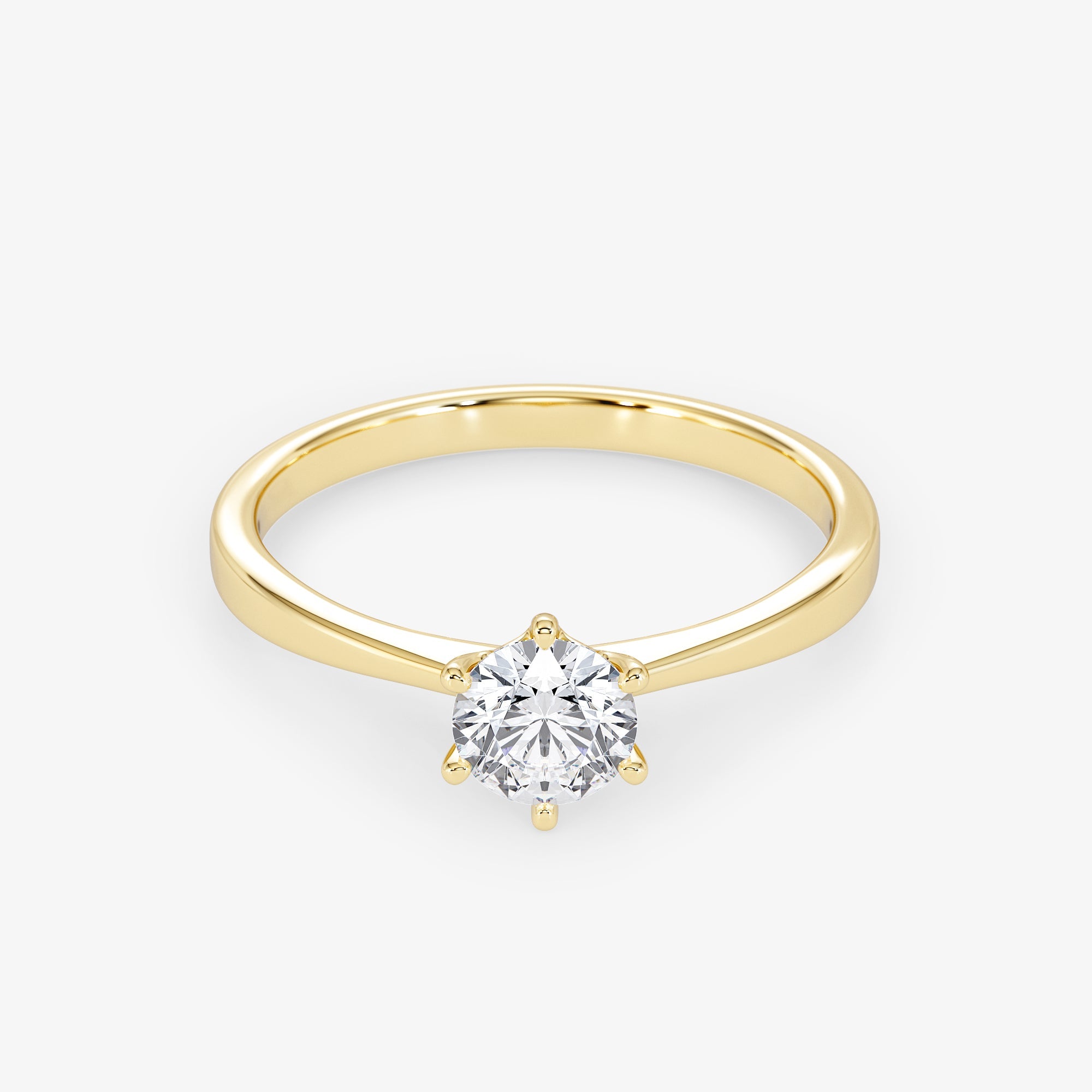 Solitaire 0.50 Carat Brilliant Cut Diamond 18K Gold Ring - Royal Coster Diamonds
