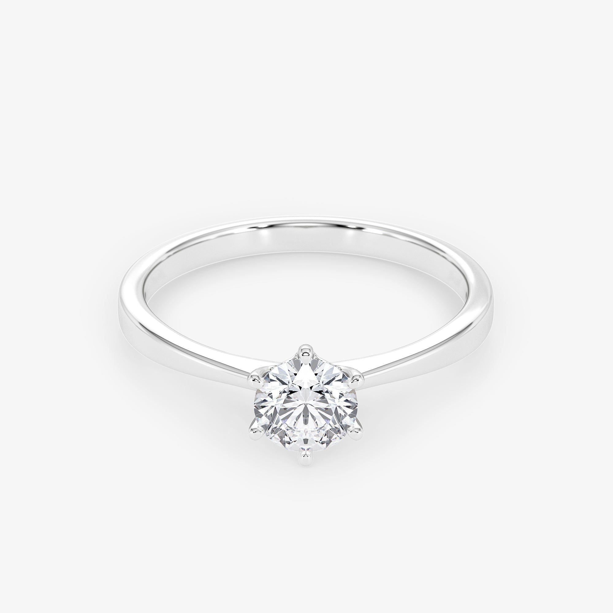 Solitaire 0.50 Carat Brilliant Cut Diamond 18K Gold Ring - Royal Coster Diamonds