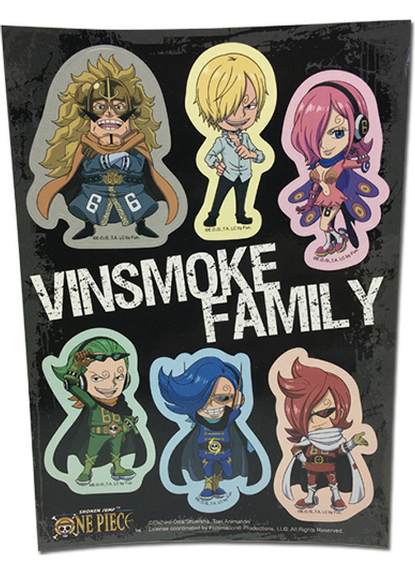 One Piece Vinsmoke Family Sd Group Sticker Set Great Eastern Entertainment