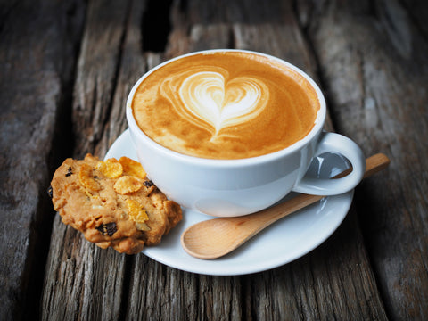 Cup of coffee with latte art