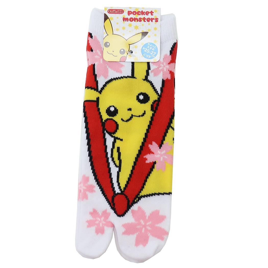 Traditional Flower Pikachu Socks - M--0