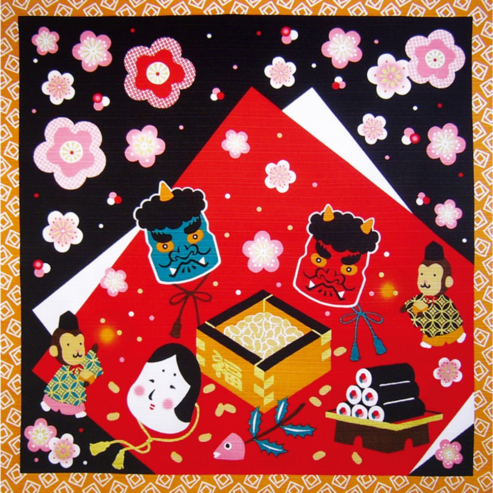 Seasonal furoshiki - Setsubun--0