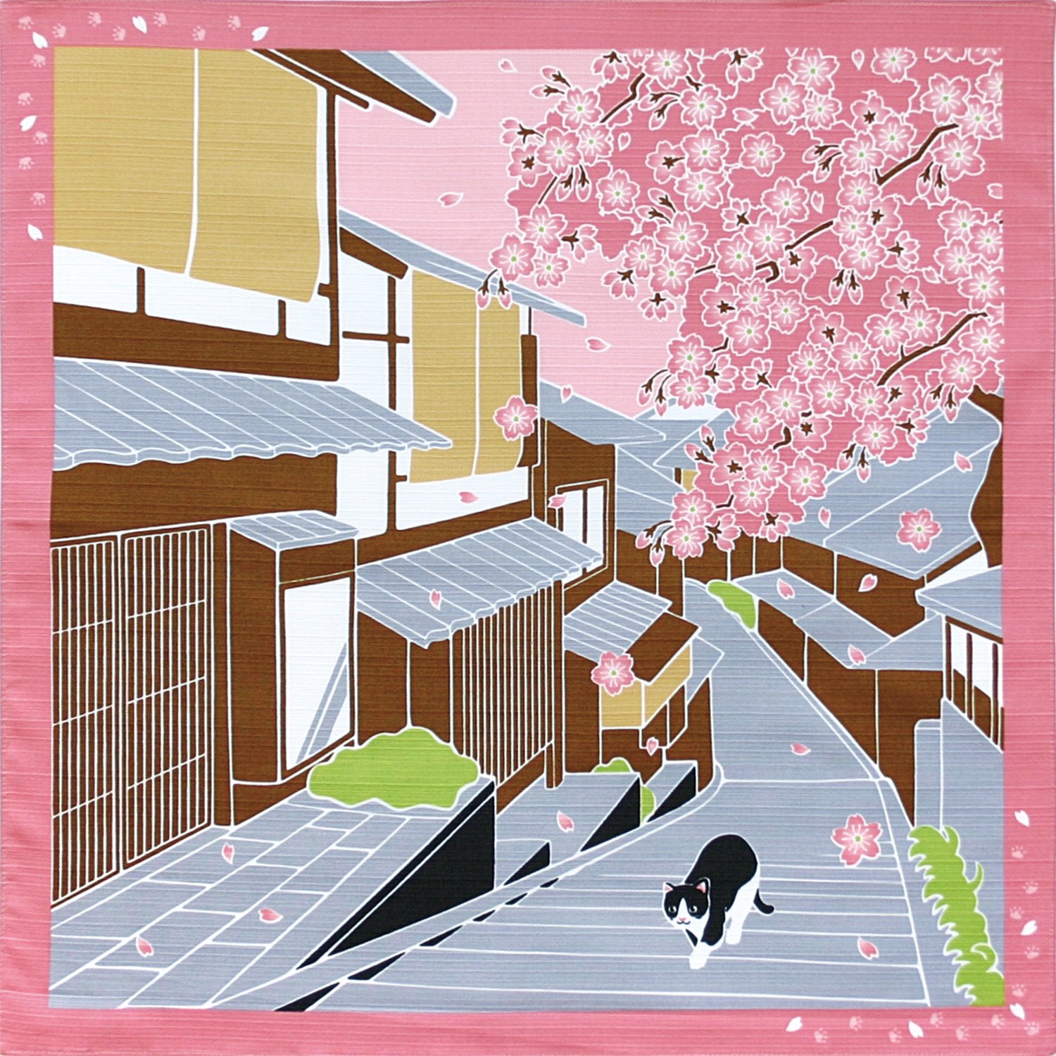 Furoshiki Cat & Sakura--0