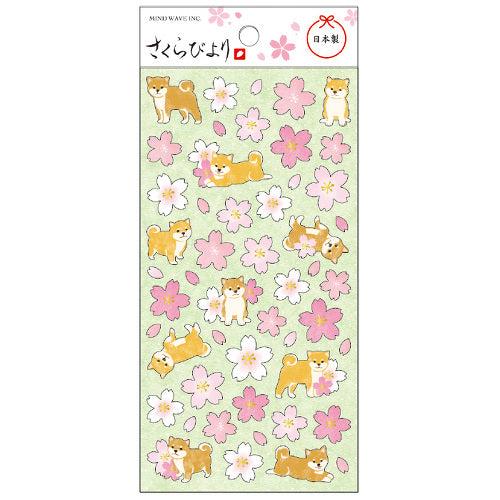 Stickers Sakura & Shiba Inu--0