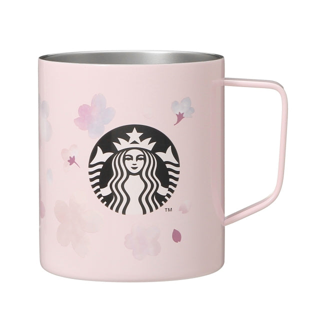 Starbucks Sakura 2021 - Stainless Mug Pink Breath 414ml--0