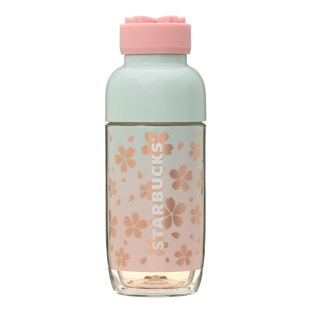 Starbucks Sakura 2021 - Bottle Silicone Lid Shiny Flowers 414ml--0