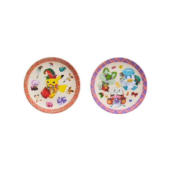 Melamine Plate 2-set "Pokémon Christmas Toy Factory"--0
