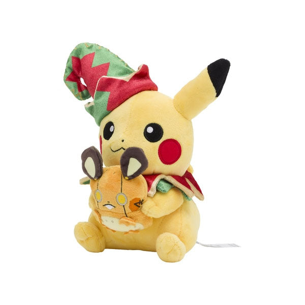 Peluche "Pokémon Christmas Toy Factory" - Pikachu & Dedenne--1