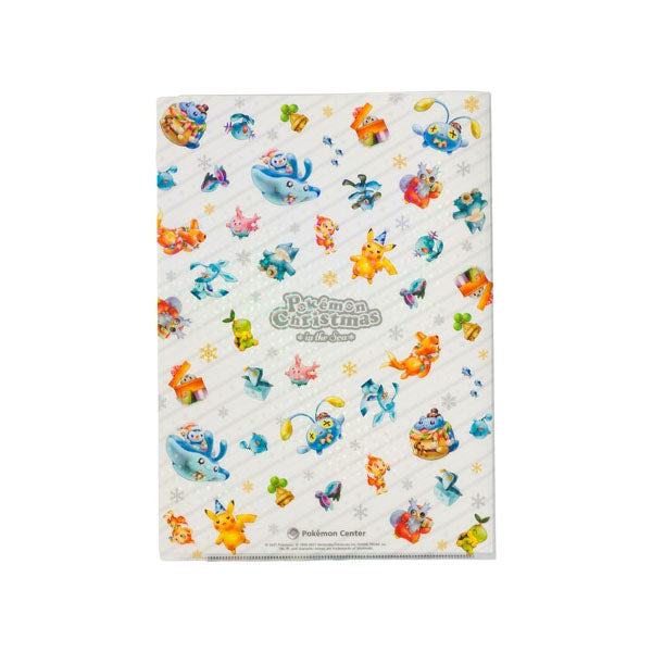 Clear File A4 5 Pockets "Pokémon Christmas in the Sea"--1