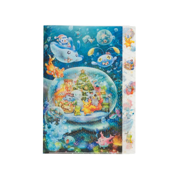 Clear File A4 5 Pockets "Pokémon Christmas in the Sea"--0