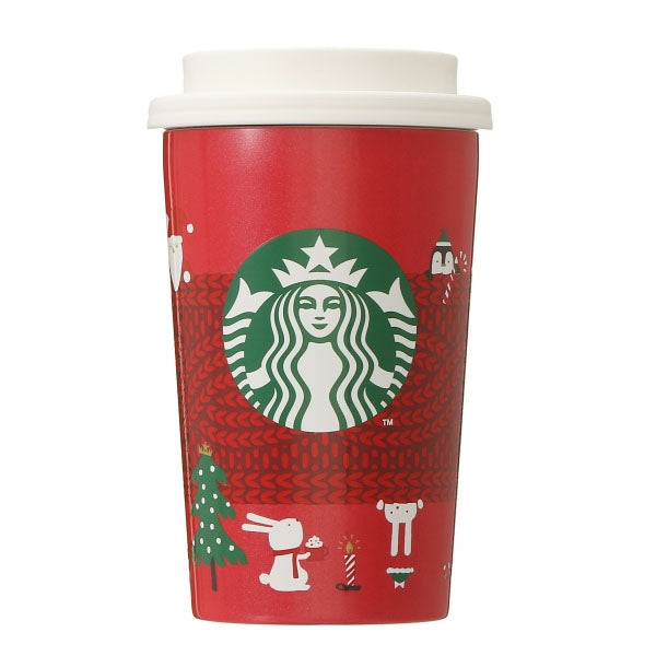Starbucks Holiday 2021 - Stainless Tumbler TOGO Cup Joyful Friends 355ml--0