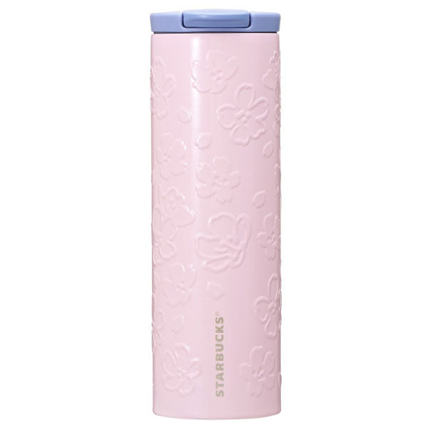 Starbucks Sakura 2023 - Bouteille Inox Cylindre Embossed 473ml--0