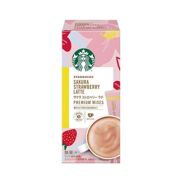 Starbucks Premium Mix Sakura Strawberry Latte - Paquet de 4--0