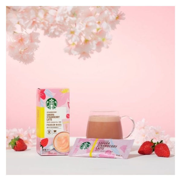 Starbucks Premium Mix Sakura Strawberry Latte - Paquet de 4--1