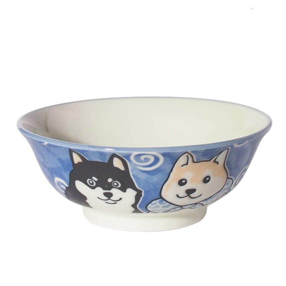 Ramen bowl - Shiba blue design--0